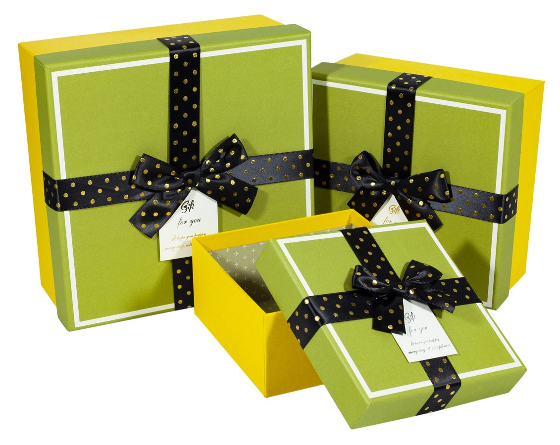 Коробки подарочные квадратная, в наборе -3шт., Unison, JKZ-66 (JKZ-66)