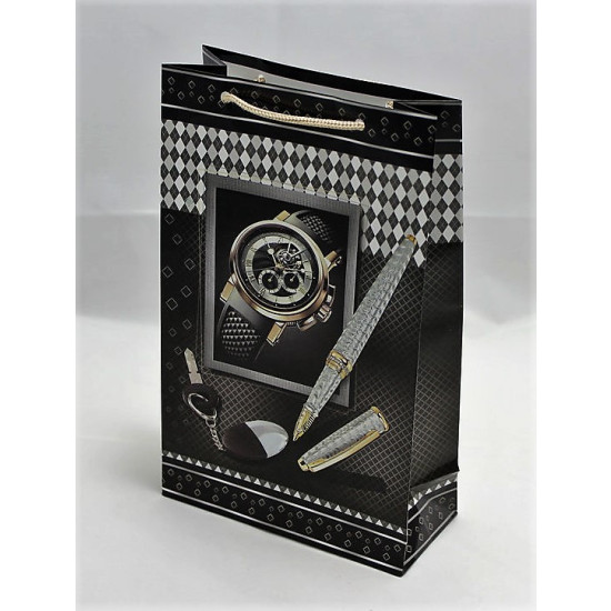 Пакет подарочный мужская серия 130гр, 17 х 26 х 8см (12шт/уп) Unison (PVM172608M)