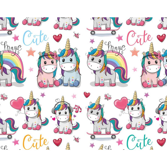 Бумага упаковочная мелованная 80г 10 листов - 100 х 70см Белый Unison (PVM10-44)