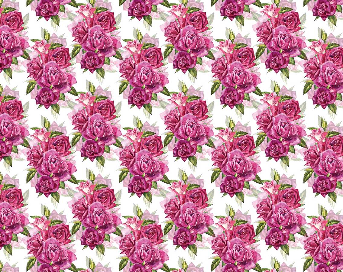 Папір подарунковий  крейдований 80г. троянди , 1000х700  -10 аркушів (PVM10-12)