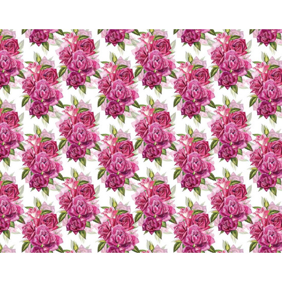 Папір подарунковий  крейдований 80г. троянди , 1000х700  -10 аркушів (PVM10-12)