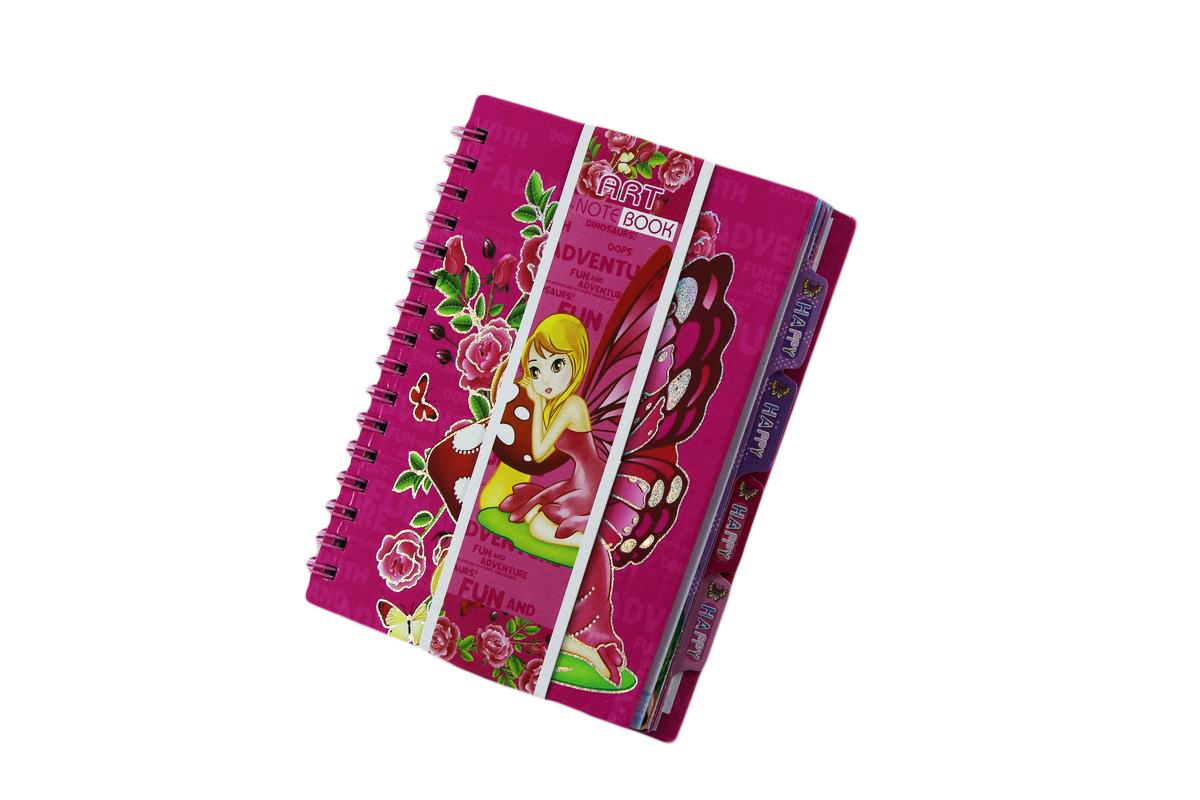 Блокнот 88066 дитячий з роздільниками, 11.8x15см, 70гр ,36 аркушів, дівчатка - 4 дизайна (88066)