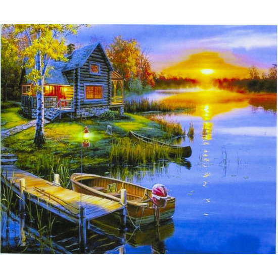 Картина по номерам "Тёплый летний вечер" 40*50см,крас.-акрил,кисть-3шт (9393EPH_B)