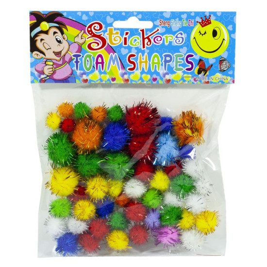 Набор для творчества "Шарики блеск.разн.диаметра" 50шт (272-7)