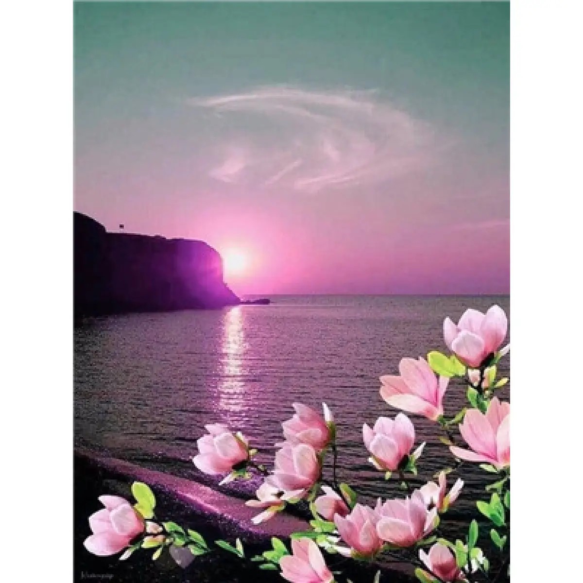 Картина по номерам "Закат" 40*50см,крас.-акрил,кисть-3шт. (5548Y_B)