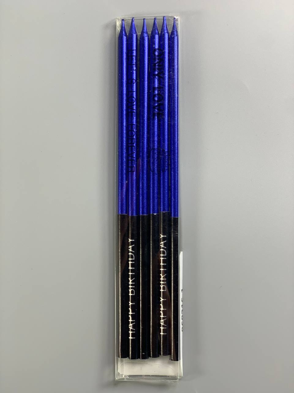 Набор свечей для торта "ЭЛИТ 16см", синие, 6шт/уп Синий Unison (868216-1)