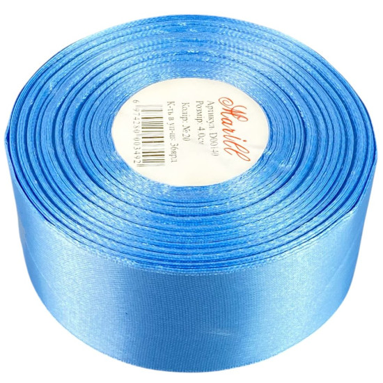 Атласная лента 4см (±5мм) x 33м Голубой Marill (LA4033-20)