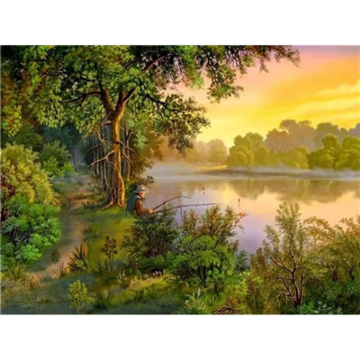 Картина по номерам 40 х 50см "Утро у пруда" Разноцветный Unison (5093Y_B)