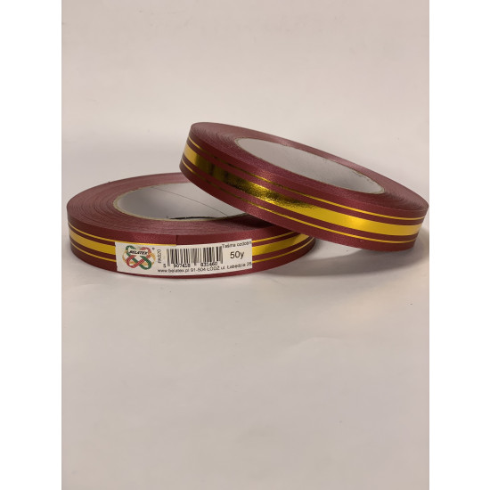 Лента пластиковая 2см х 45м Красный Unison (PAS20 -burgundy)