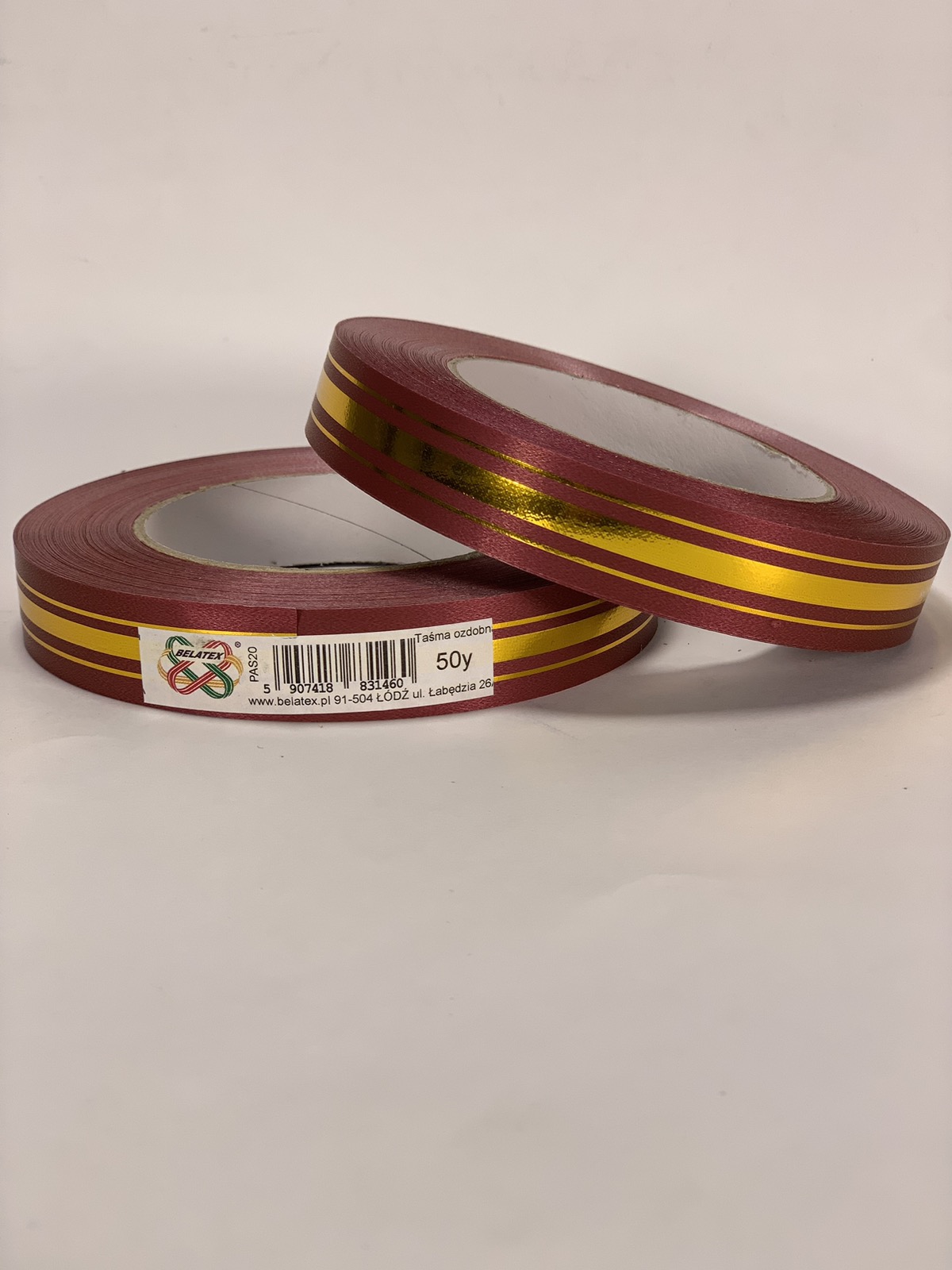 Лента пластиковая 2см х 45м Красный Unison (PAS20 -burgundy)