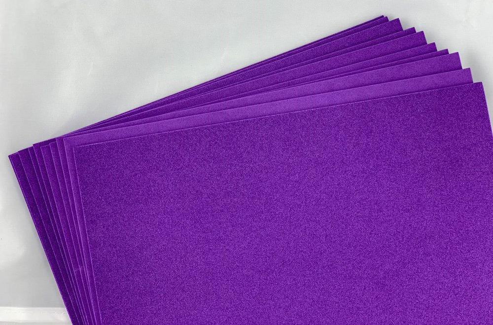 Фоамиран 21 х 29,7см, 1.7±0.1мм, 10 листов, лиловый Фиолетовый Без бренда (17A4-025)