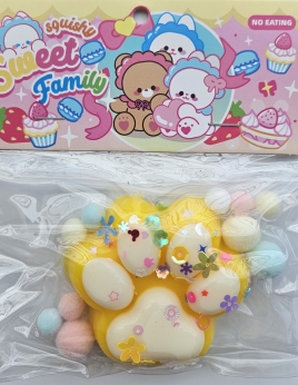 Таба сквиш антистресс 2854-2 Лапка с пайетками (712207)