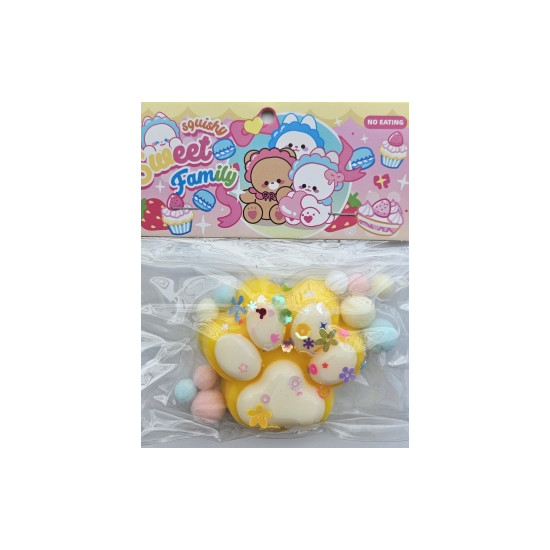 Таба сквиш антистресс 2854-2 Лапка с пайетками (712207)