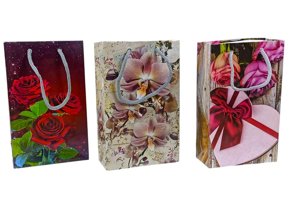 Подарочный пакет микс 17х26х8см (PVM172608mix)