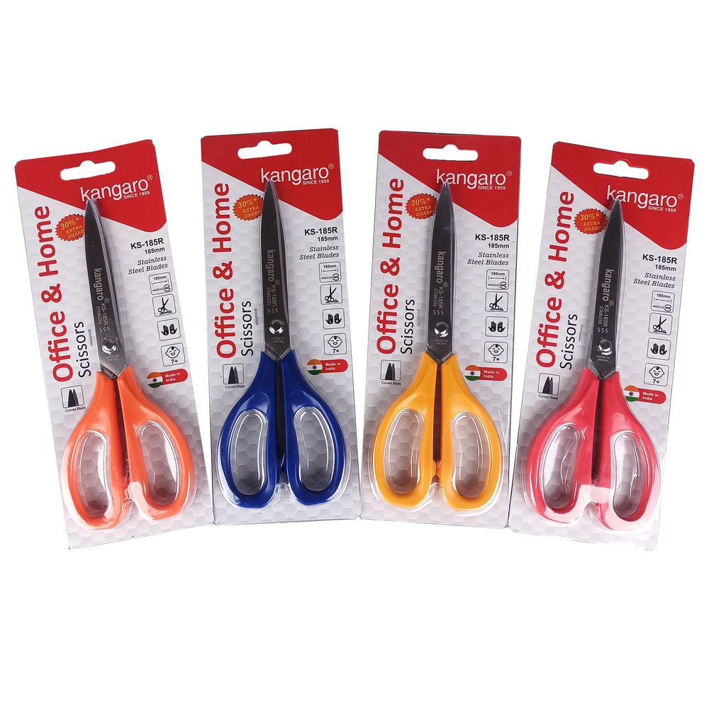 Ножницы офисные "TM "Kangaro"185мм Разноцветный Kangaro (185R-KS)