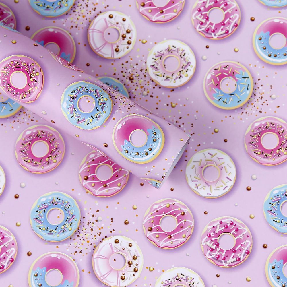 Бумага для упаковки подарков 10 листов - 100 х 70см 50г Розовый Unison (PCZ10070-10-521)