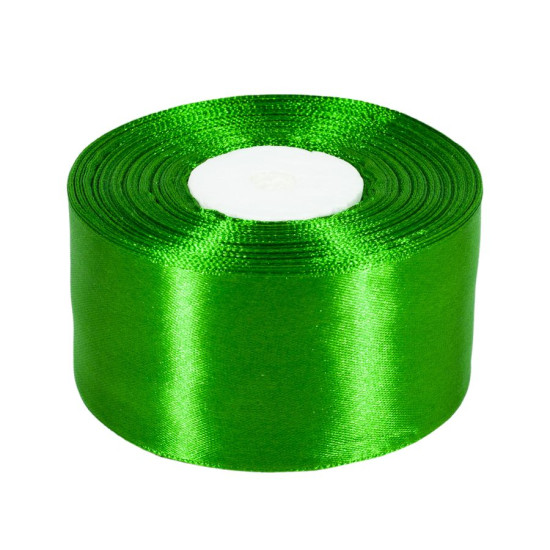 Атласна стрічка 4см (±5мм) x 33м Зелений Marill (LA4033-19)