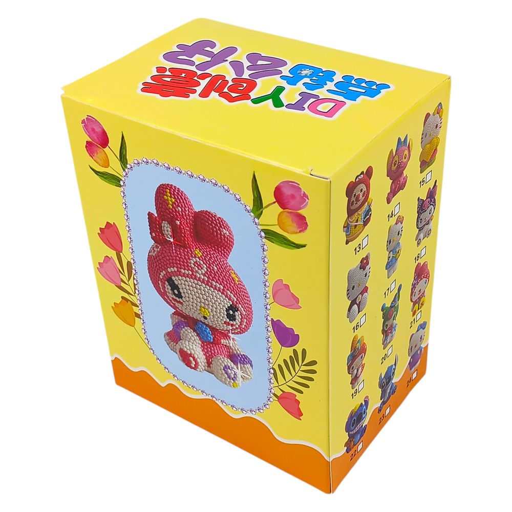 Набор творчества "Раскрась копилку "Зайка Kuromi" 10см, краска 6 цветов,кисть, 2 вида (2620-11)