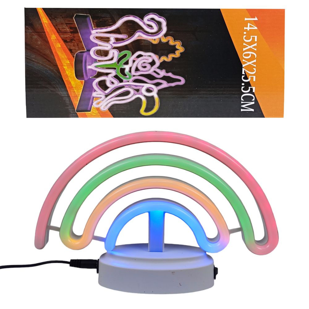 Лампа-ночник детская LED "Радуга-контур" 22 х 15см, USB, батарейка Разноцветный Без бренда (308)