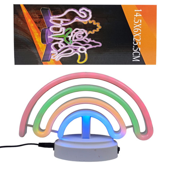 Лампа-ночник детская LED "Радуга-контур" 22 х 15см, USB, батарейка Разноцветный Без бренда (308)