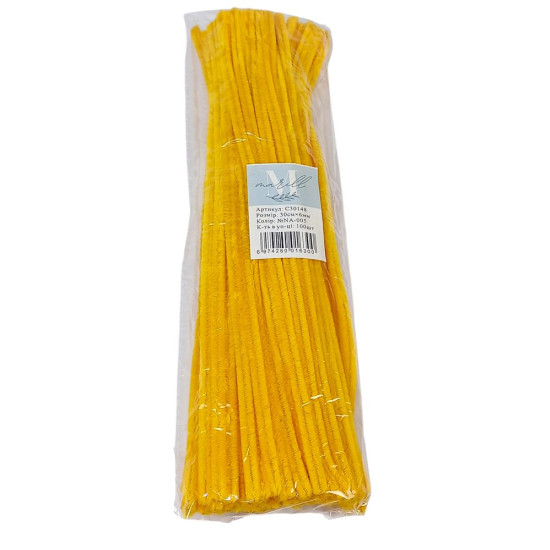 Синельная проволока, 300 х 6мм оранжевый, 100 шт (C30148 orange-KR-005/ T41)