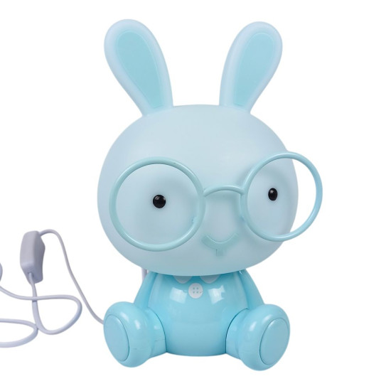 Лампа-ночник детская LED "Зайка в очках" 23см, 2 цвета (55003)