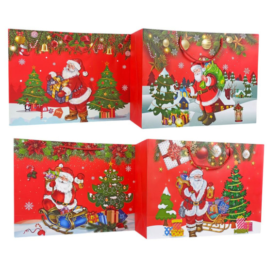 Пакет бумажный подарочный Новогодний 42 х 31 х  14см, 210г/м2 (210-42-31)