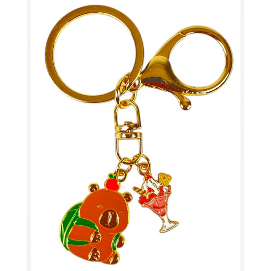 Брелок металлический "Капибара" 6см, 6 видов (678-18)