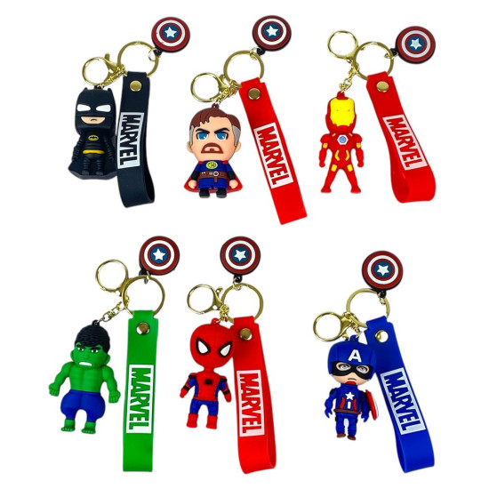 Брелок игрушка для ключей на рюкзак или сумку Супергерои вселенной  7см- (микс) (KT-9)