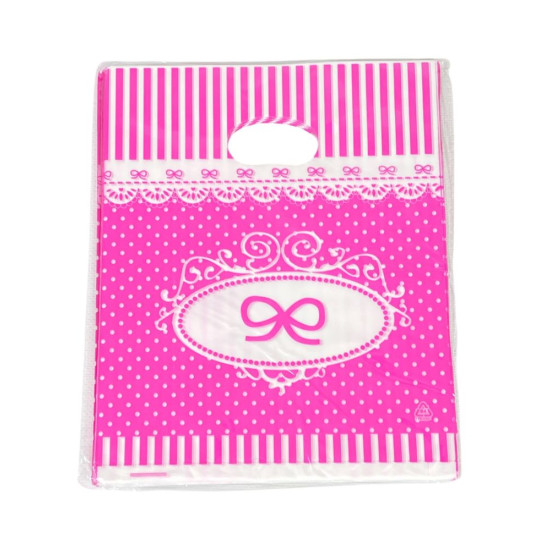 Подарочные пакеты, полиэтиленовые 20 х 25см, 24шт/уп (10700-12)