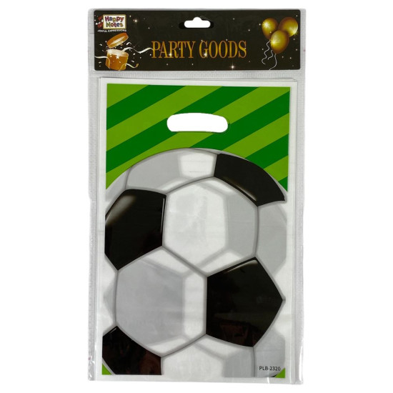 Пакеты подарочные полиэтиленовые 16,5 х 25см, Футбол, 10шт-упаковка (10722)