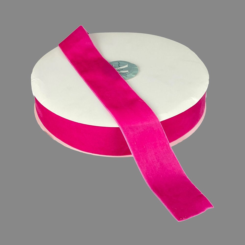 Бархатная лента  4 см (±5мм) х 30 ярдов Розовый Marill (D00840- C 19)