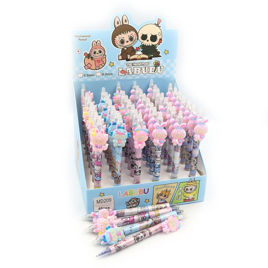 Ручка гумовий корпус, що стираеться "Lalubu", 0,5мм, синя, mix (MD209)