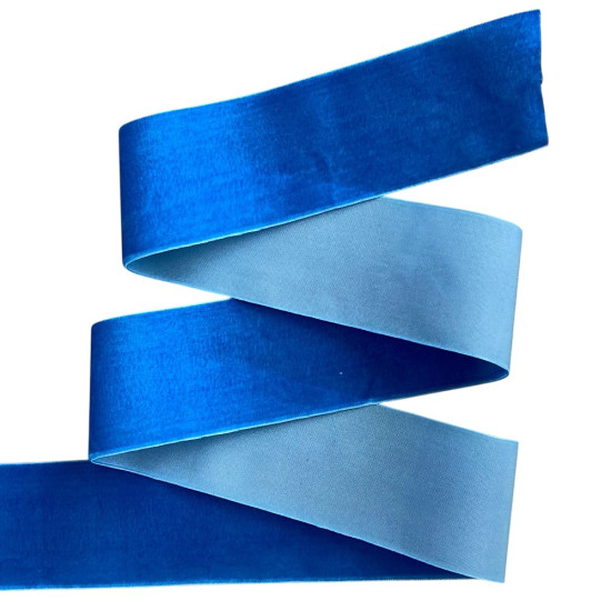 Бархатная лента  5 см (±5мм) х 20 ярдов Голубой Marill (D00850- C 32)