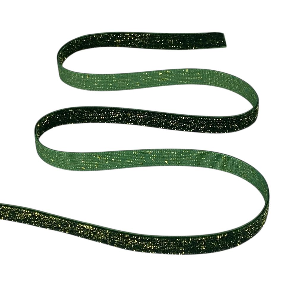 Бархатная лента блестящая 1,0 см х  50 ярдов Зеленый Marill (D16710- C 141)