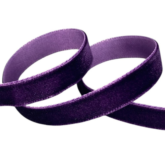 Бархатная лента  1,0 см х 50 ярдов Фиолетовый Marill (D00910- 44)