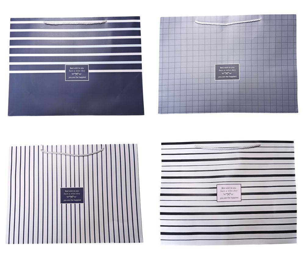 Пакет подарунковий 47 х 35 х 15см,, 4 дизайни (KHD222-22907-A-B-C-D)