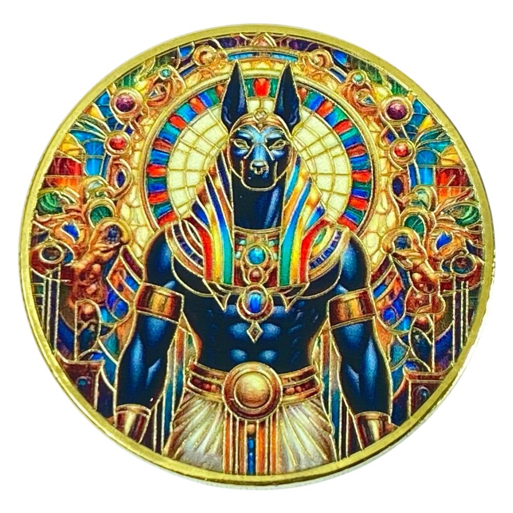 Монета-сувенир Египетский бог Анубис, 4см в капсуле (Cs - 1019)