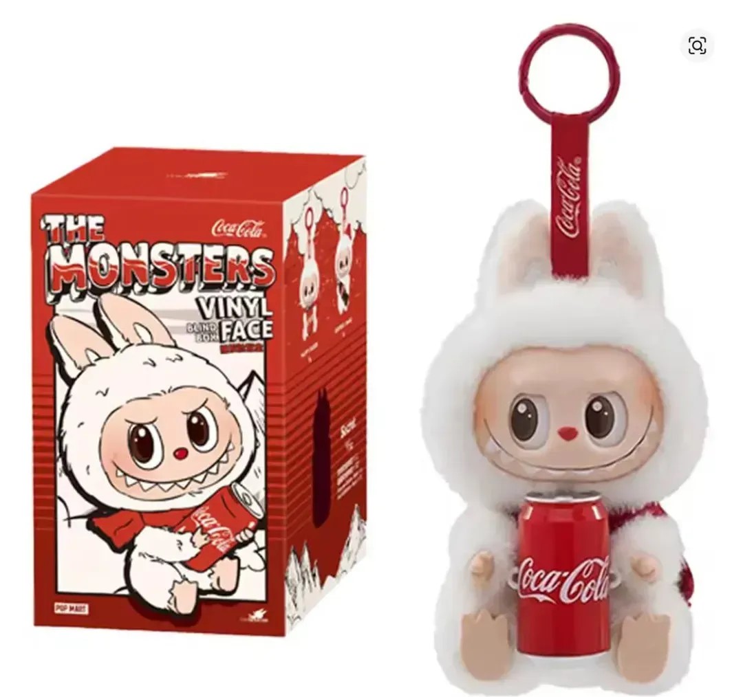 Мягкая игрушка-сюрприз Labubu и Coca-Cola-в виде плюшевых брелоков Без бренда (047290)