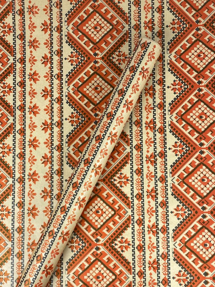 Бумага упаковочная крафт-двосторонний 0,7 х 7м Разноцветный Unison (Пт 602.1)