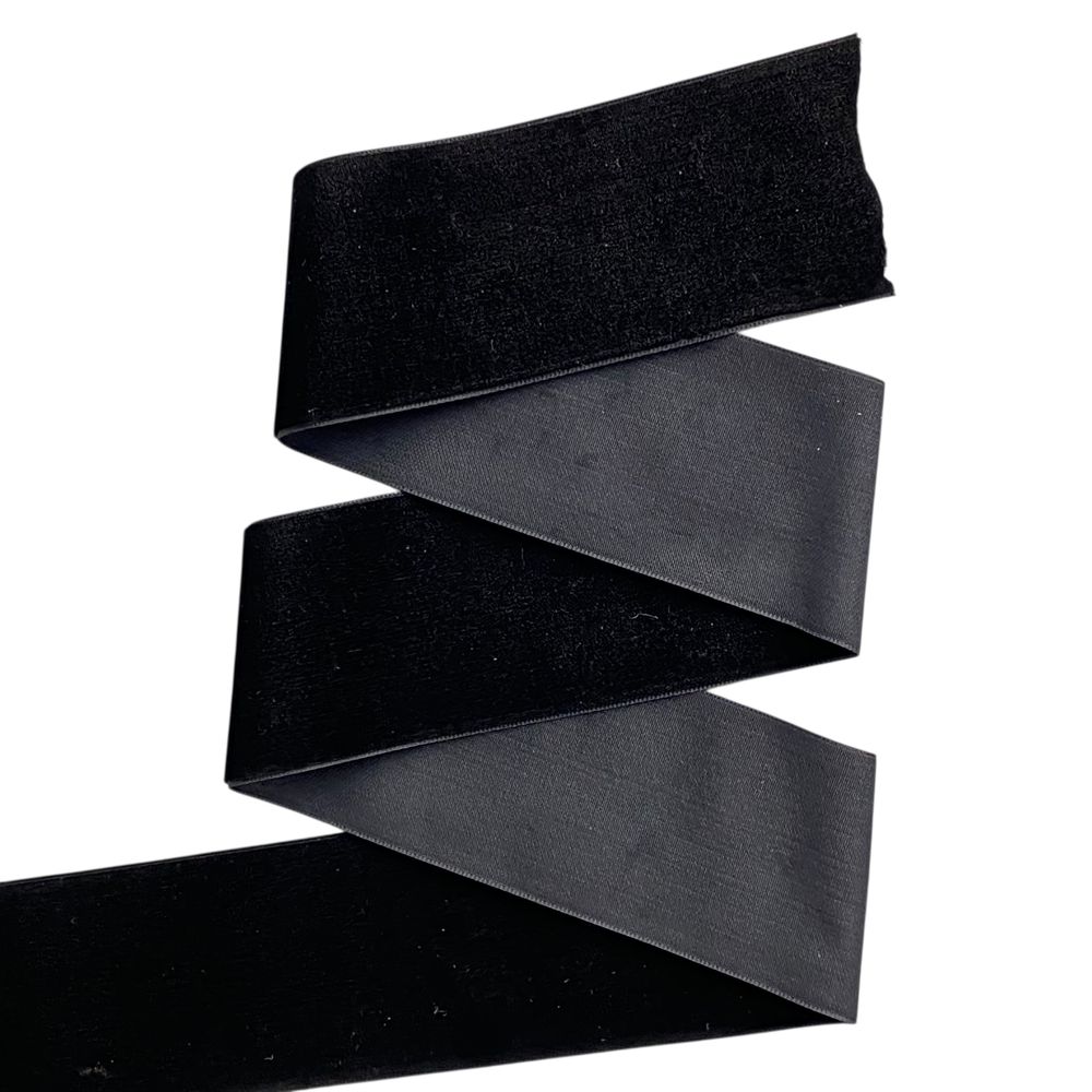 Бархатная лента  5 см (±5мм) х 20 ярдов Черный Marill (D00850- С03   Black)