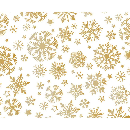 Бумага новогодняя для упаковки подарков 10 листов - 100 х 70 см 50г (PCZ10070-10-636)