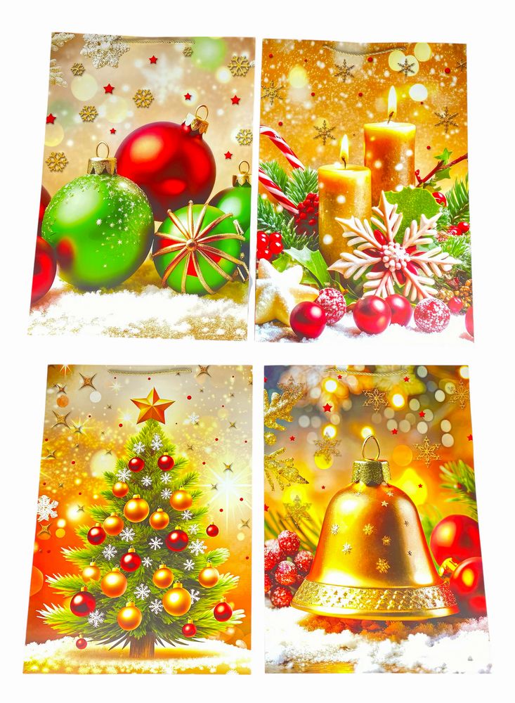 Пакет подарунковий новорічний 70 х 50 х 20 см (745XXL)