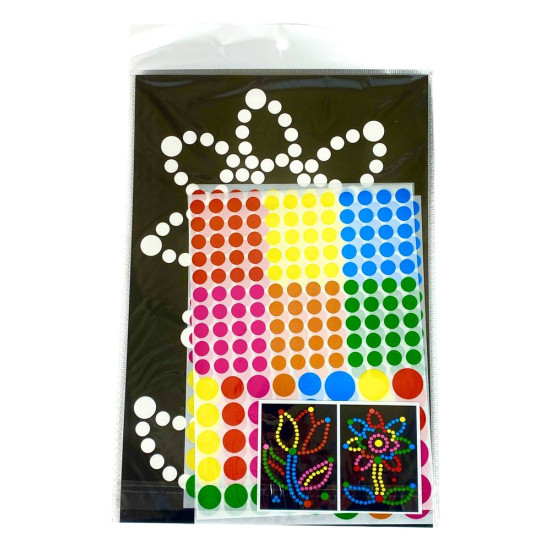 Набор для творчества "Собери мозаику из цветных кружочков бумаги" 21 х 29см (405-В)