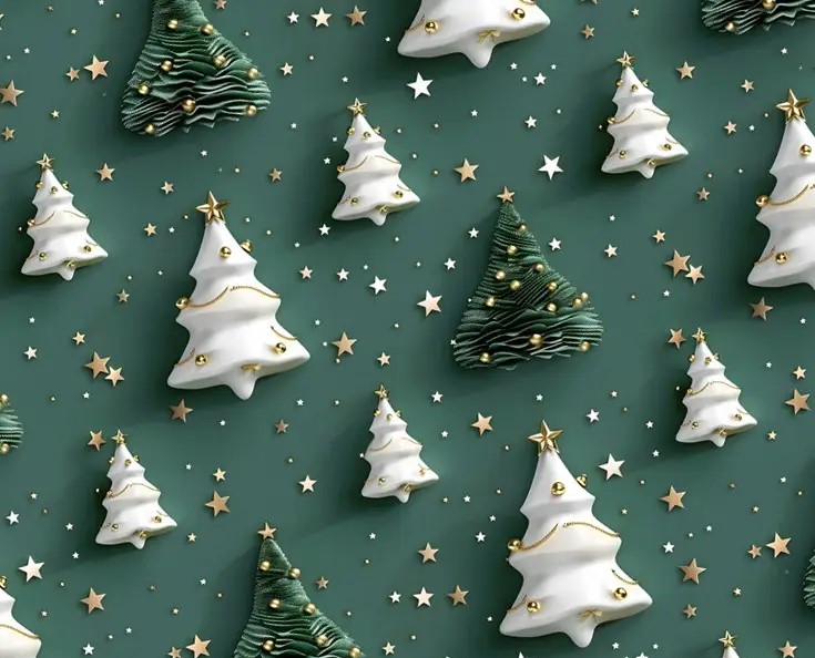 Бумага новогодняя для упаковки подарков 10 листов - 100 х 70 см 50г (PCZ10070-10-620)