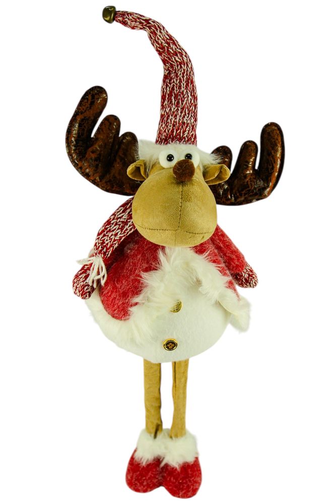 Новогодняя мягкая игрушка "Новогодний Олень" 78 см (L01146)