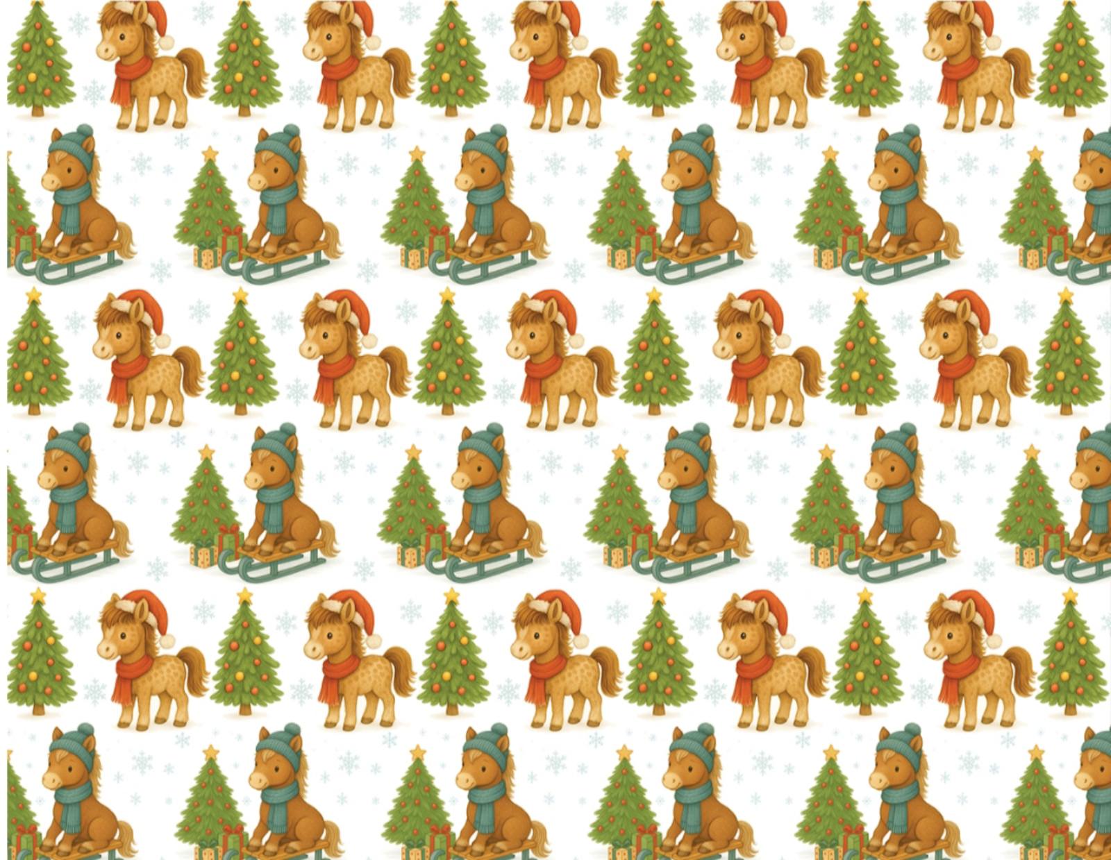 Бумага подарочная мелованная 80г, новогодняя, 100 х 70см -10 листов (PVM10-325NY)