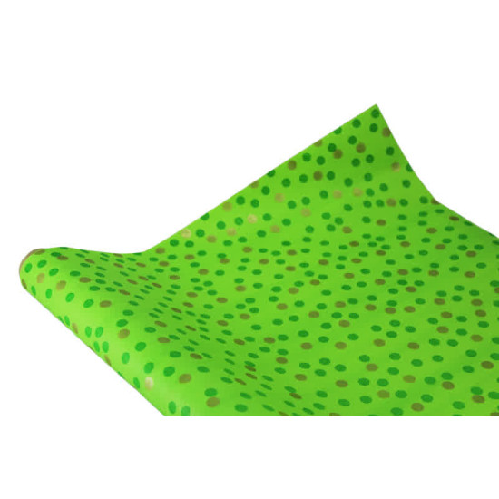 Крафт бумага зеленая "горох крупный" (Пт 828.3)