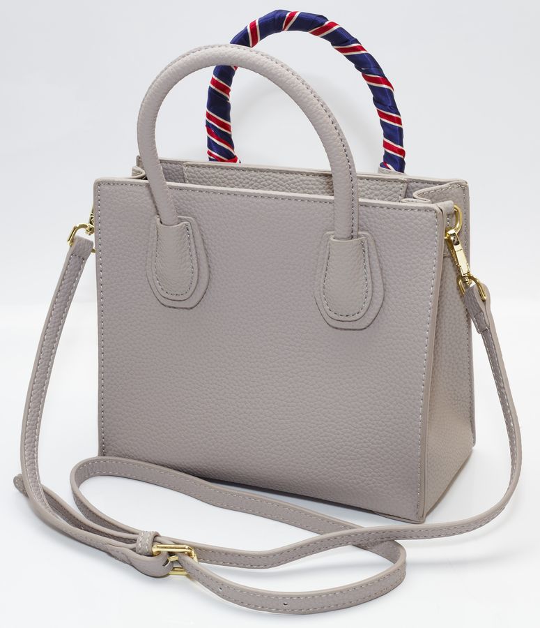 Сумка жіноча сіра 19х22см екошкіра (652 gray)