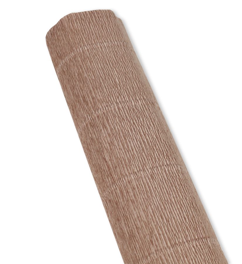 Бумага гофрированная 50 х 250см 180г Кофейный светлый Коричневый Cartotecnica Rossi (613)